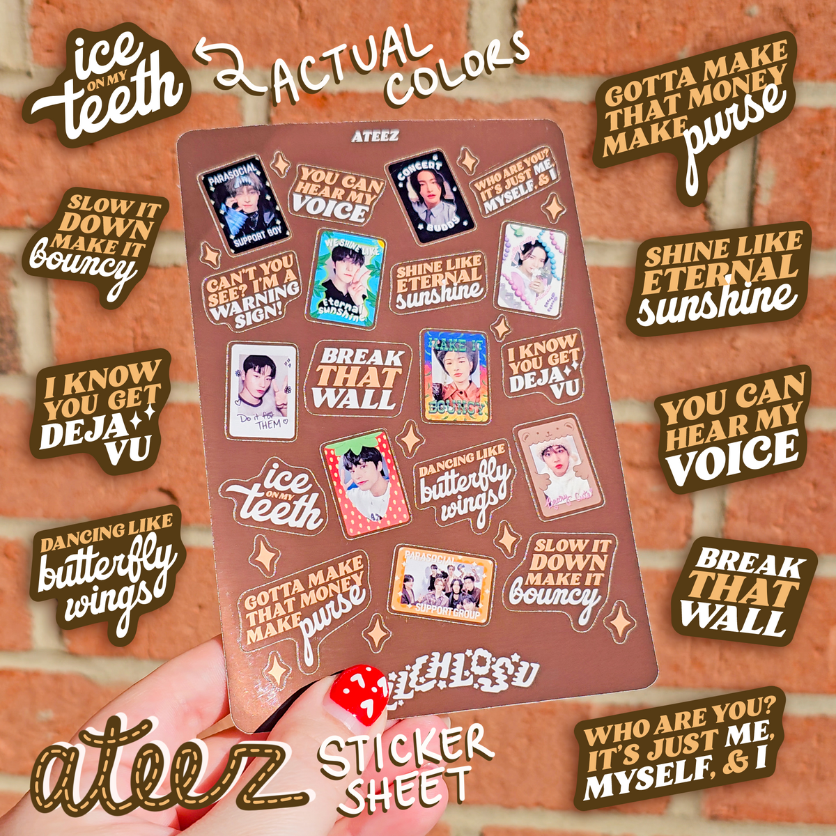 ateez 8room アイロンステッカー セット コンプリート ATEEZ - Iron-On Custom Sticker (S-Character) ['8ROOM' 7th