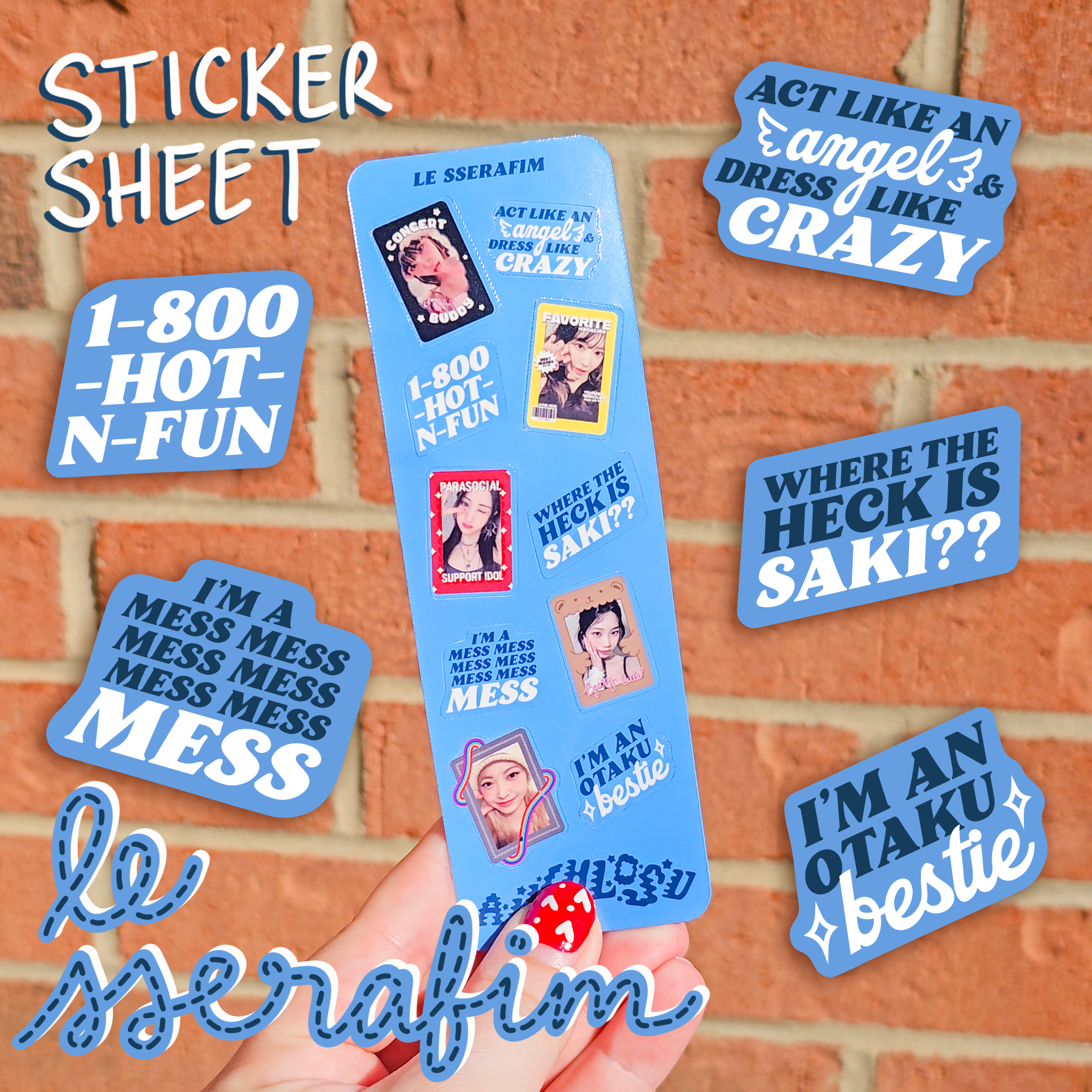 LE SSERAFIM - Sticker Sheet – allchlosu.