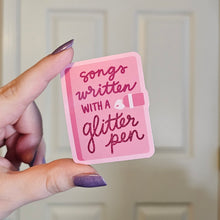 Load image into Gallery viewer, Glitter Pen Songbook - Vinyl Sticker
