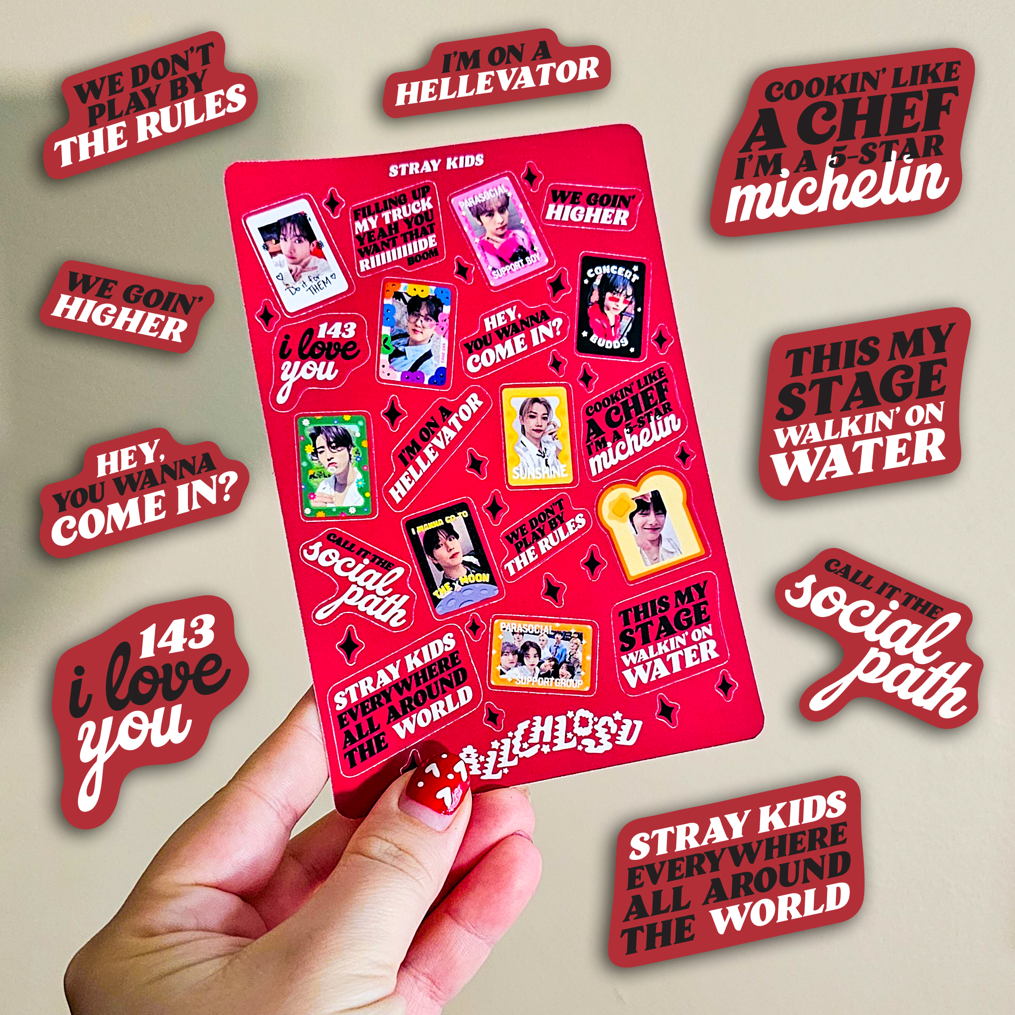 STRAY KIDS - Sticker Sheet – allchlosu.